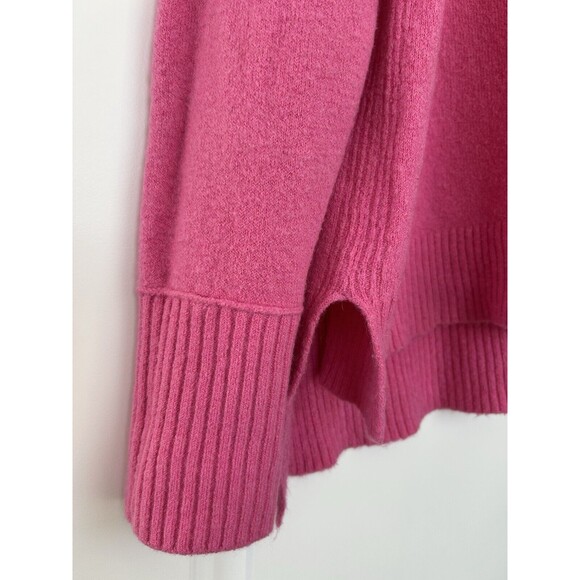 J Crew Womens Small Pink Turtleneck Sweater Knit Alpaca Merino Wool Oversized - Picture 5 of 12